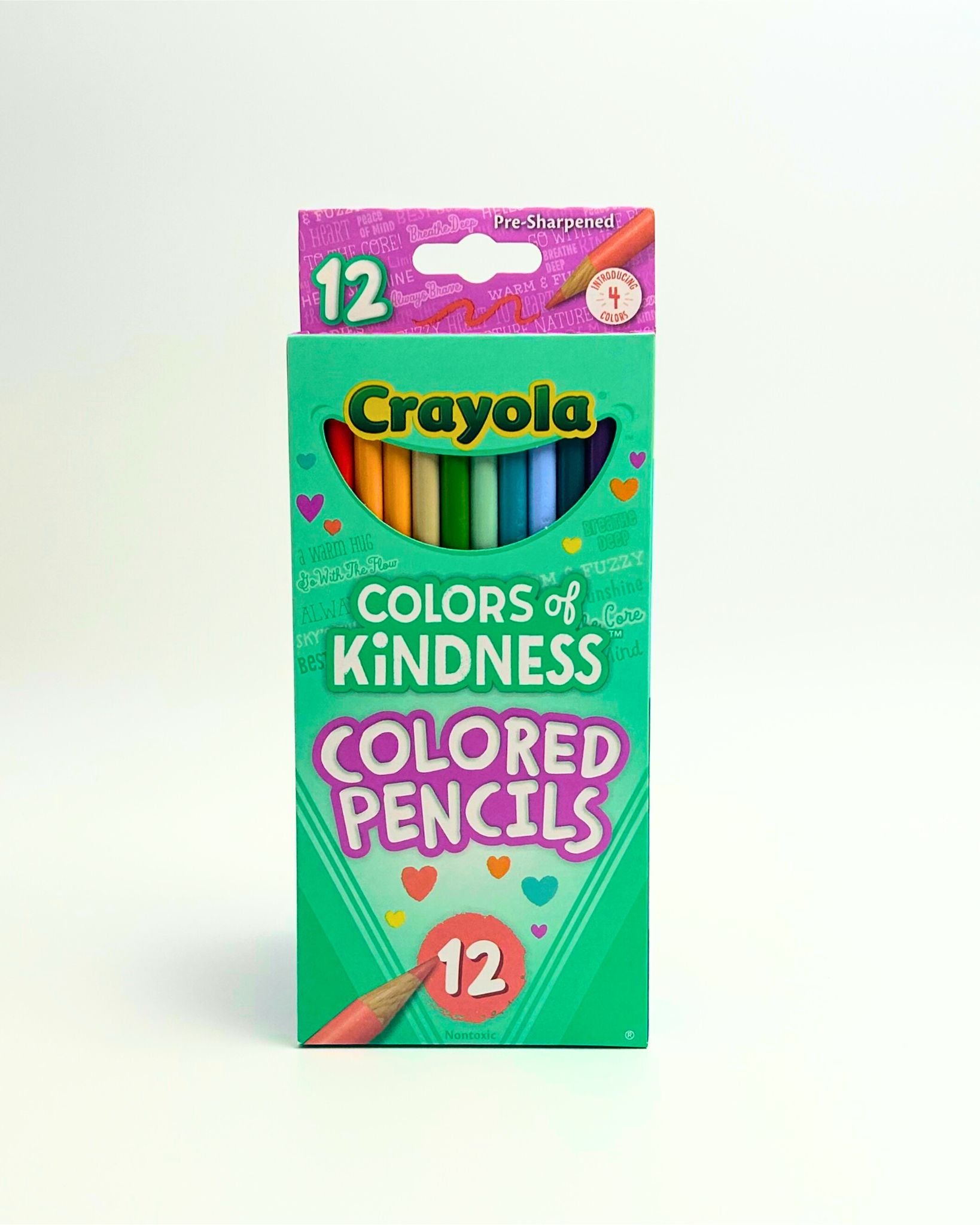 A 12-pack of Crayola Colours of Kindness coloured pencils, perfect for creative kids, mindful colouring, and thoughtful gifting in New Zealand.