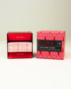 A beautiful set of 30 pop open love cards, each with a unique message inside. Perfect for gifting, affirmations, or adding a thoughtful touch to any gift box or special moment.