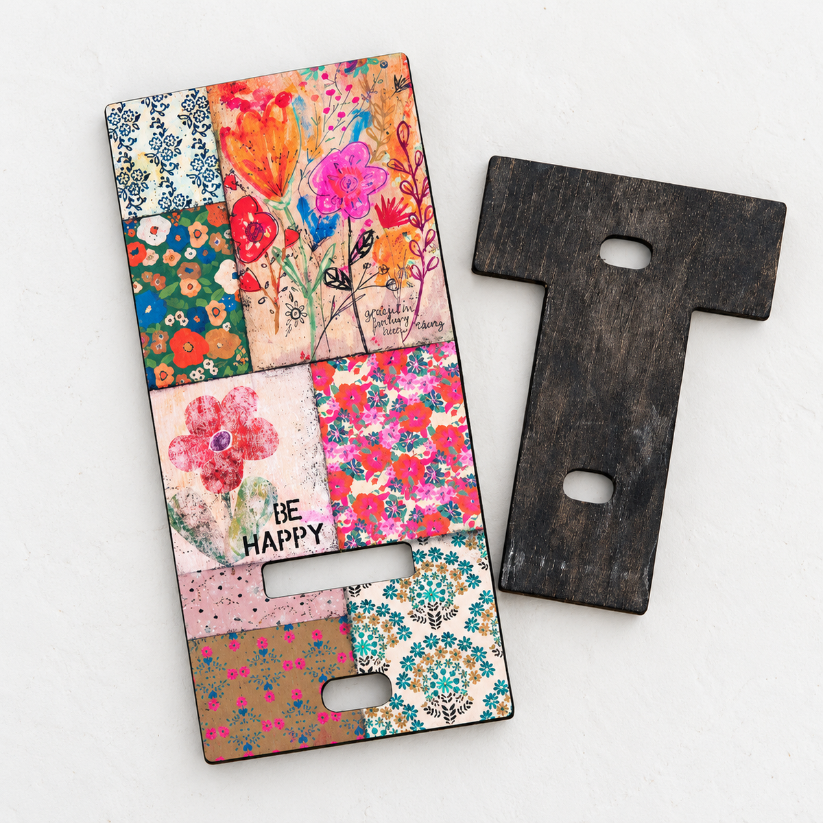 Wooden Phone Stand | Phone & Recipe Card Holder