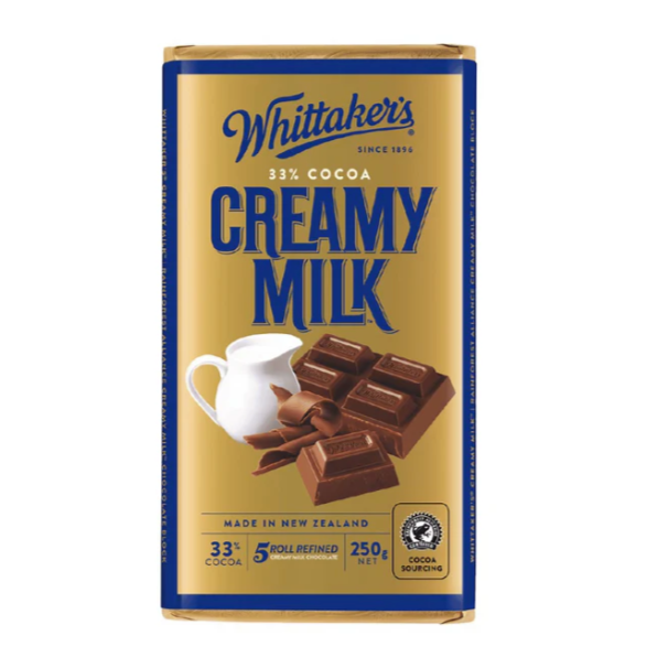 Whittakers Creamy Milk Chocolate Block 250g