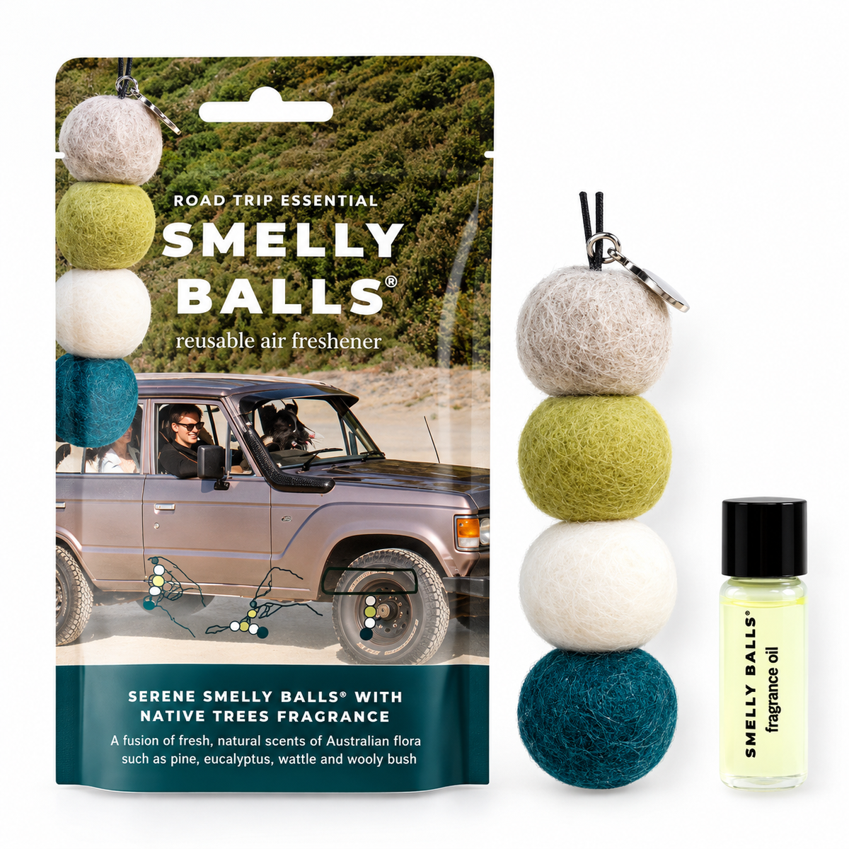 Smelly Balls Car Freshener, Smelly Balls Native Trees
