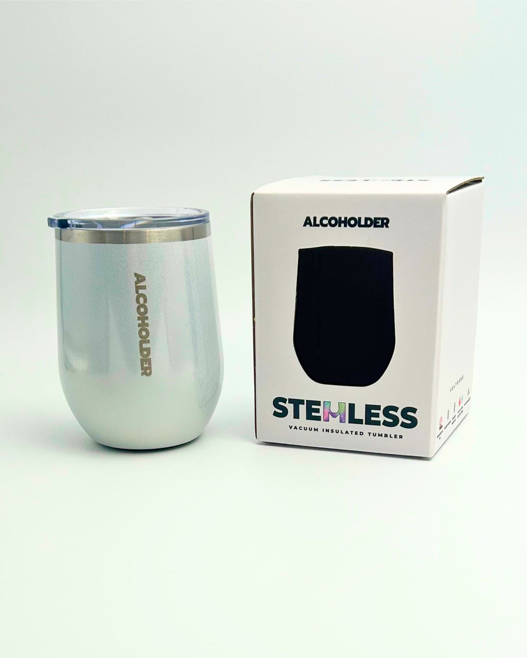 A stylish and practical Alcoholder Wine Tumbler, designed for portability and temperature retention, perfect for wine enthusiasts, outdoor use, or as a gift.