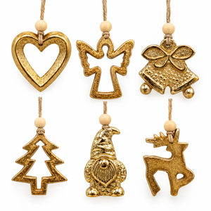 Brass Christmas Keepsake Ornaments NZ – Six Festive Designs