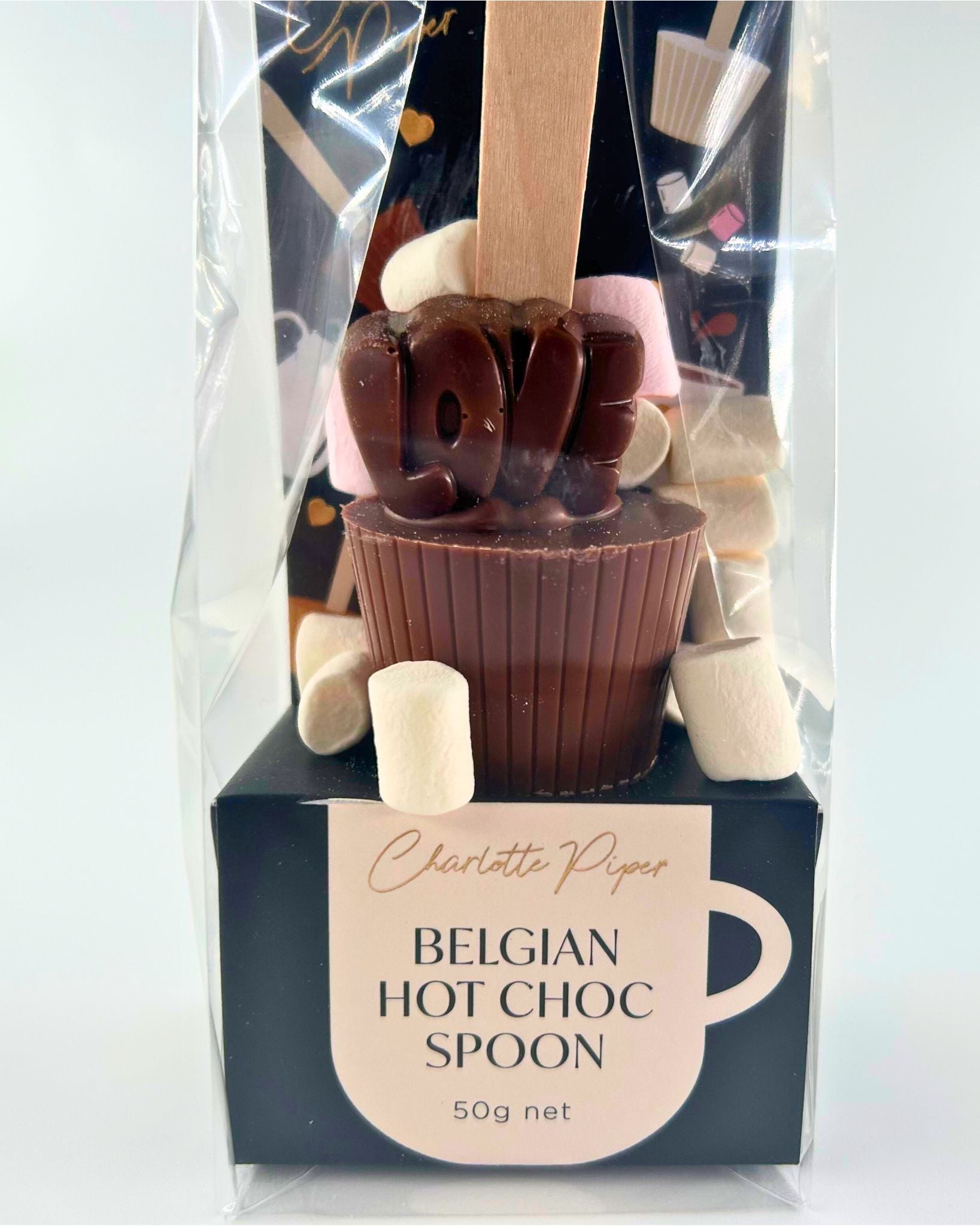 Indulge in the rich, creamy flavour of the Charlotte Piper Love Hot Chocolate Spoon, made with premium Belgian chocolate. Perfect for gifting, cosy moments, or adding a luxurious touch to any gift box — simply stir into hot milk and enjoy.