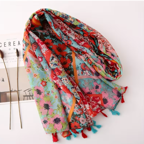 Colourful lightweight scarf and sarong – stylish gift for her NZ