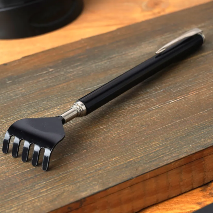 Dapper Chap telescopic back scratcher with extendable handle for reaching hard-to-scratch areas, perfect as a fun practical gift or gift box addition.