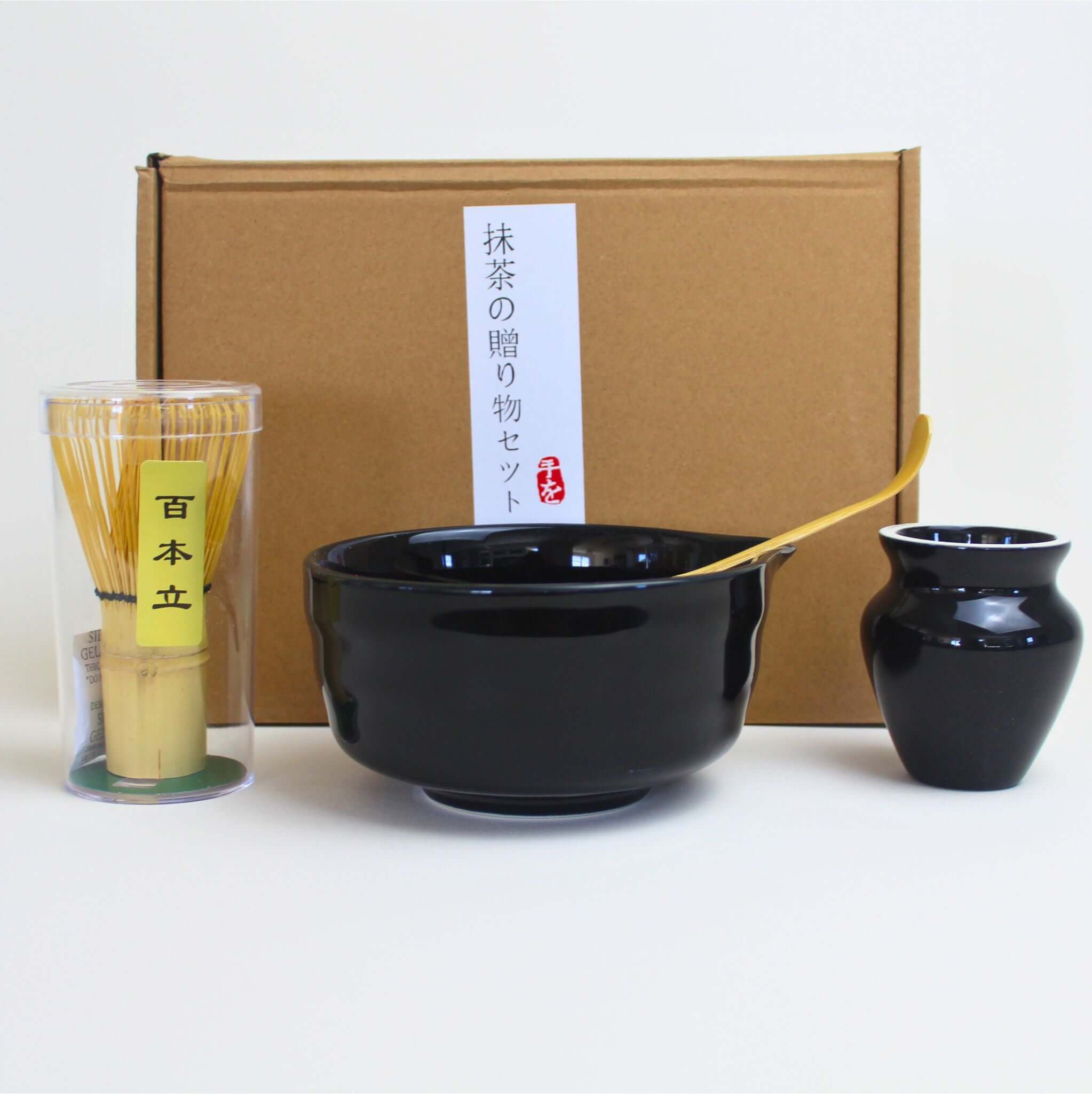 Traditional bamboo matcha whisk included in this premium matcha set, designed for smooth, authentic matcha preparation.