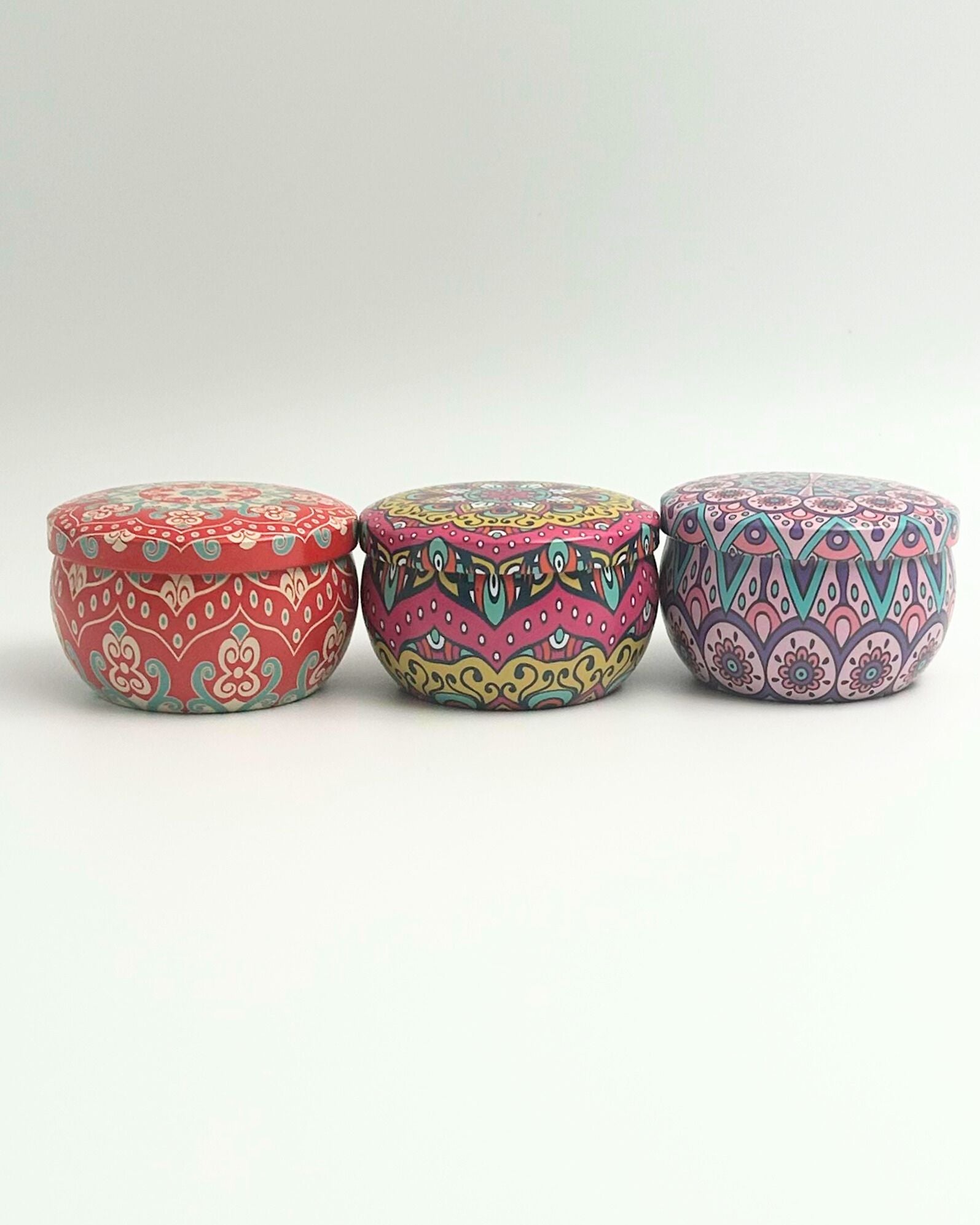 Funky and unique mandala-patterned candle, perfect for creating a cosy atmosphere, thoughtful NZ gifts, home décor, and creative wellness spaces.