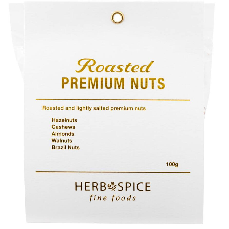 Gift hampers NZ product image featuring a premium nut mix of roasted and lightly salted nuts packaged for gifting.