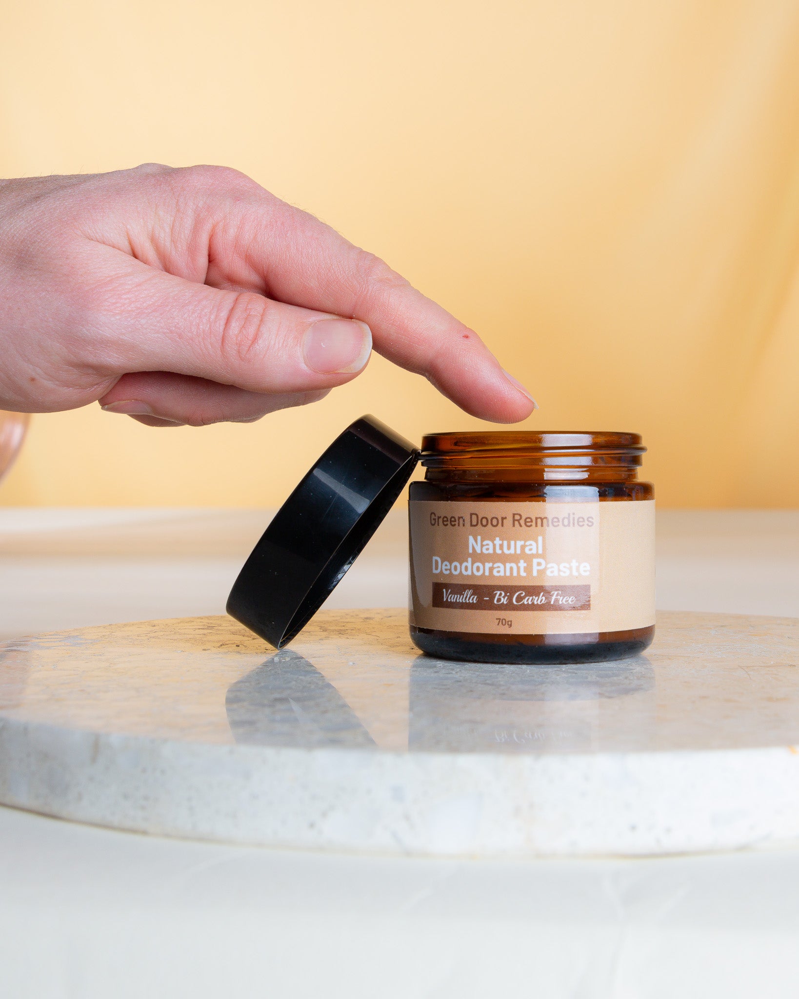 Green Door Remedies Natural Deodorant is an aluminium-free, vegan-friendly deodorant made from natural ingredients, designed to keep you fresh while caring for your skin and the environment.