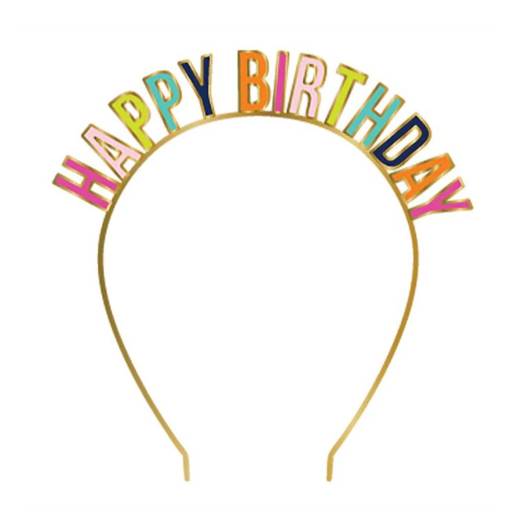 “Happy Birthday metal headband – fun party accessory and birthday gift NZ”