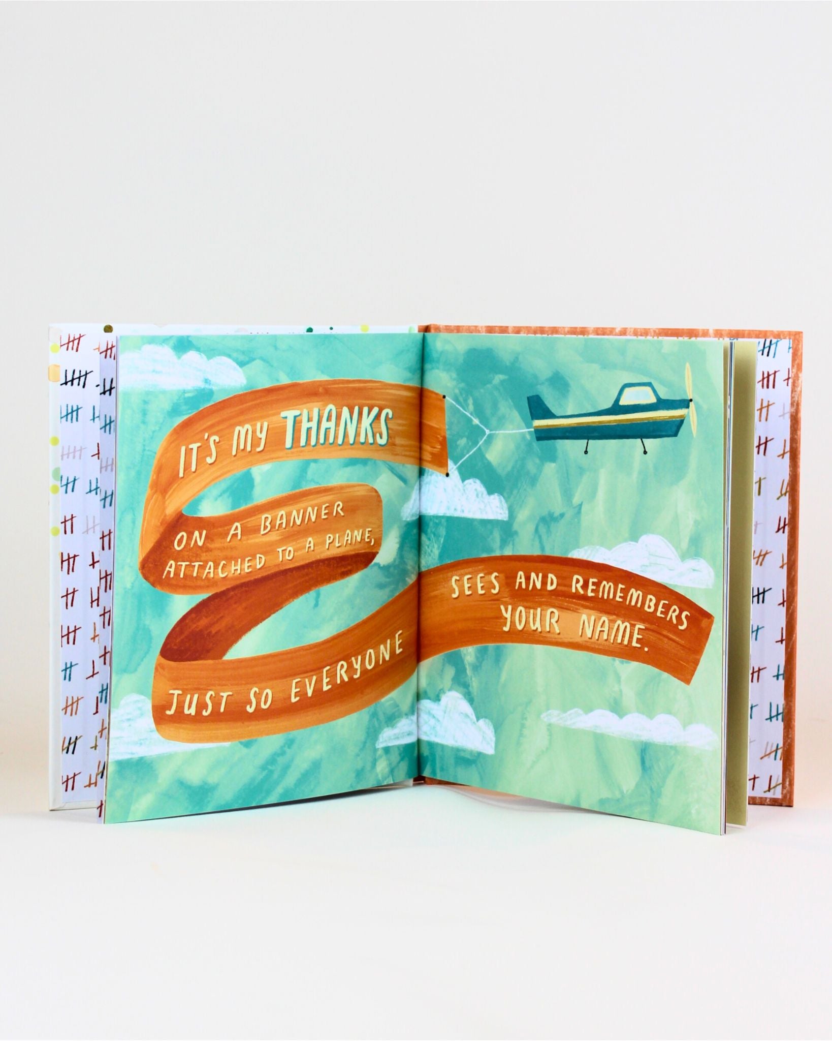 “A cute and quirky thank-you book filled with gratitude-themed pages—perfect as a small appreciation gift for friends, colleagues, or teachers.”
