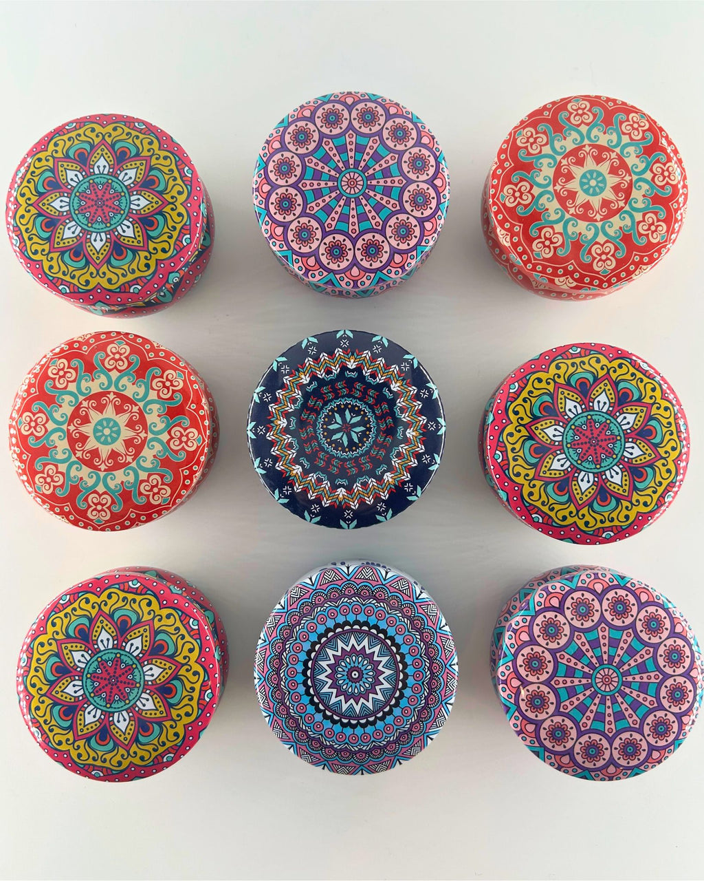 Create a calming atmosphere with our Mandala Patterned Scented Candle, beautifully designed and made in New Zealand. Perfect for self-care, meditation, gifting, or adding a touch of relaxation and style to any space.