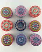 Create a calming atmosphere with our Mandala Patterned Scented Candle, beautifully designed and made in New Zealand. Perfect for self-care, meditation, gifting, or adding a touch of relaxation and style to any space.