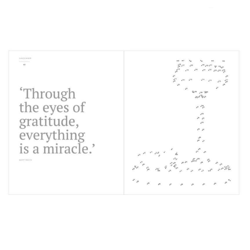 Inside page showing dot-to-dot puzzle layout – relaxing and mindful activity, perfect Wellbeing Gift NZ