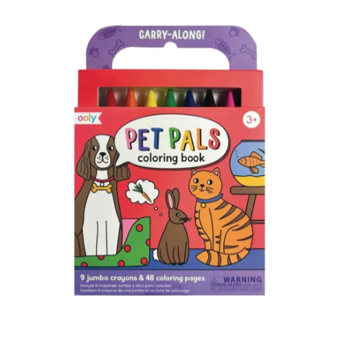 Ooly Pet Pals Carry Along colouring book and crayon set