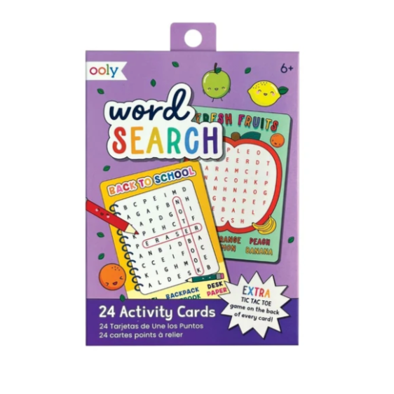 Ooly word search puzzle cards for kids ages 6 plus