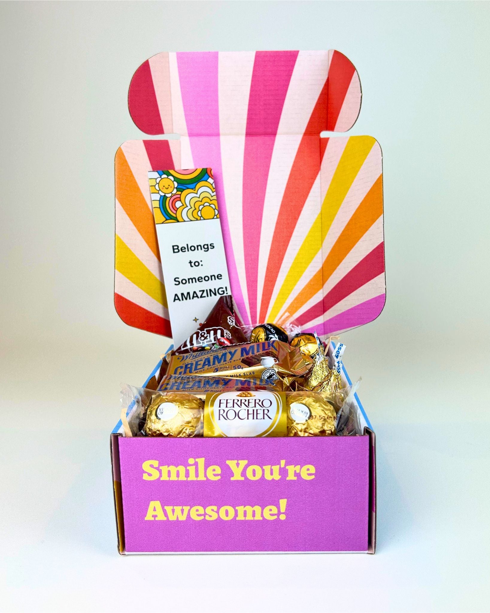 Brighten someone’s day with our Petite Choccy Cheer Box, packed with delicious chocolate treats and fun surprises. Perfect for gifting, sharing, or adding a touch of sweetness to any occasion, made in New Zealand.