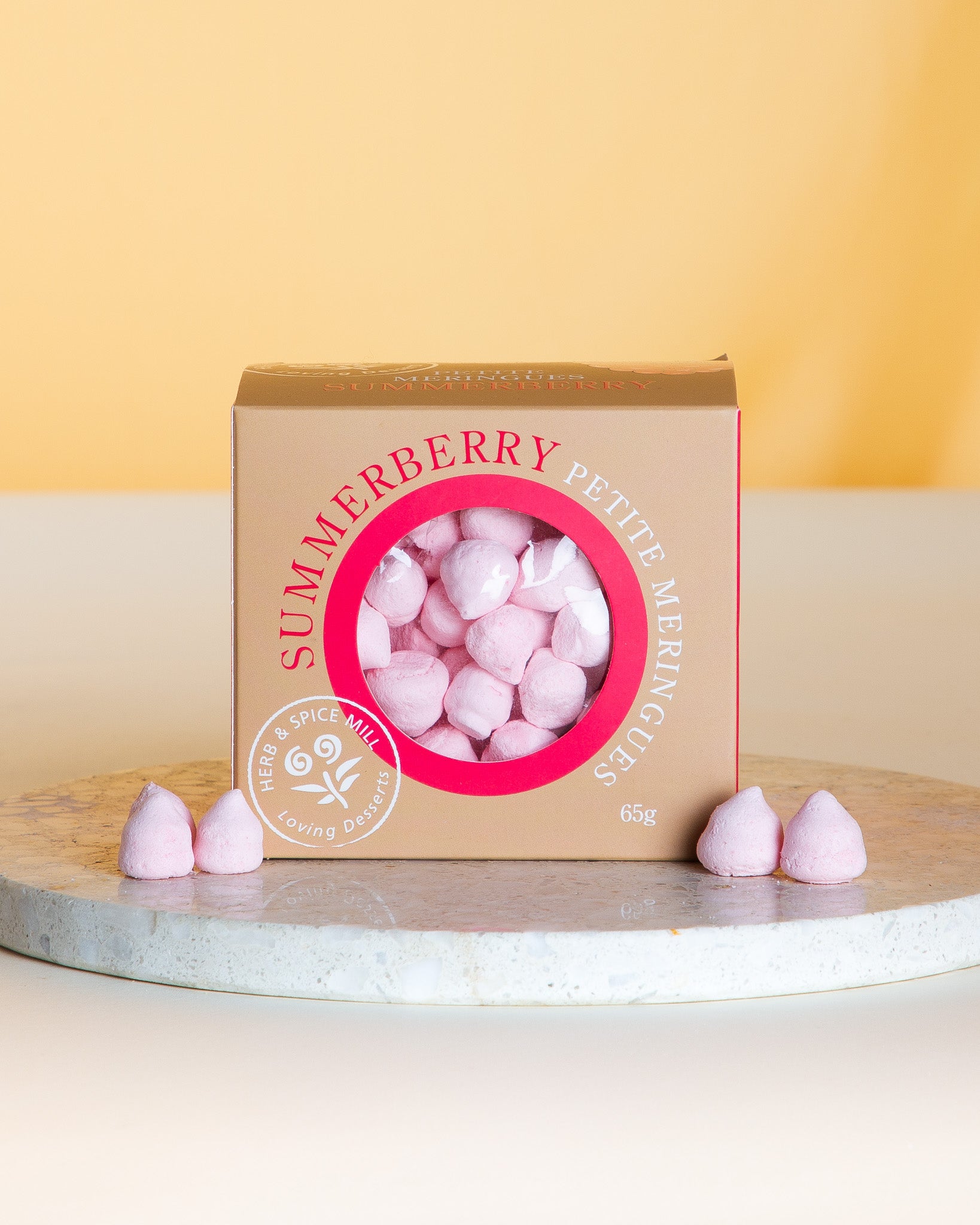 Handcrafted Summer Berry Petite Meringues, offering a delicate, sweet, and fruity treat for dessert, celebrations, or thoughtful gifting.