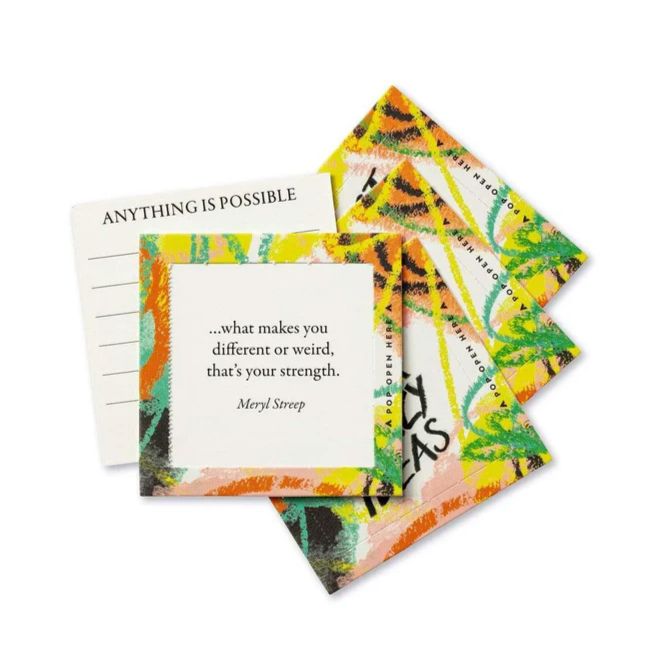 Thoughtful gift box filler: contemporary pop-open message cards