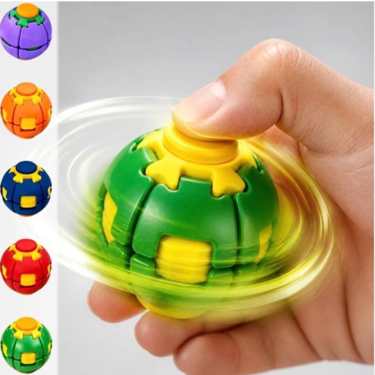 Press it. Spin it. Do it again! A simple little toy that's surprisingly hard to put down.