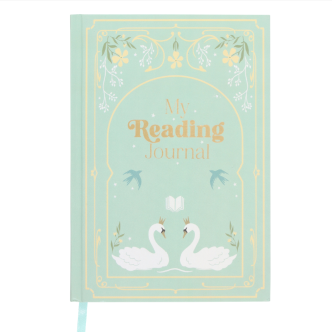 Reading journal for book lovers with pages to track books read, rate and review books, record favourite quotes and create a to-be-read wishlist.