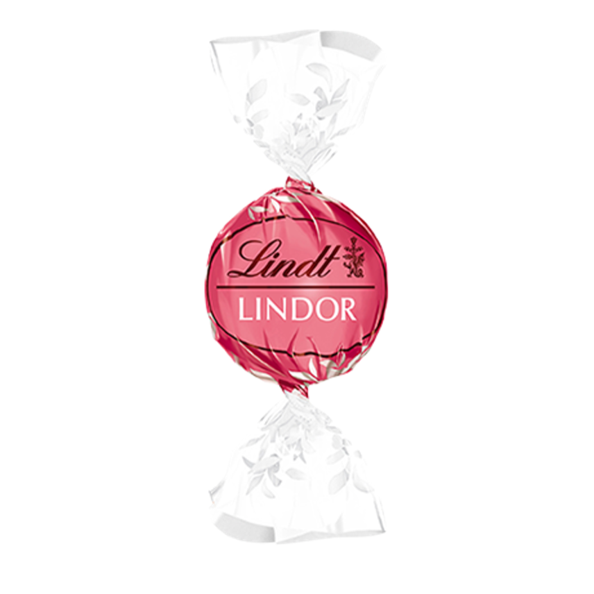 Single Lindt Strawberries & Cream Chocolate Ball, a premium chocolate add-on for Build Your Own Gift Boxes, care packages and thoughtful gifts in New Zealand.