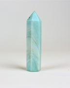Sky blue crystal tower, a unique and elegant decorative piece for home, office, or NZ gift boxes – perfect for crystal collectors and thoughtful keepsakes.