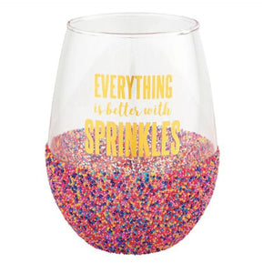 Stemless Wine Glass - Everything Is Better With Sprinkles