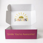 A decorative Sunshine Box designed to bring joy and colour, perfect for gifting, display, or creative packaging for treats and surprises.