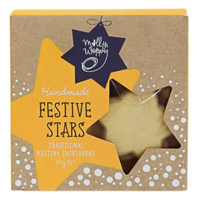 Festive Star Shortbread Cookies 130g