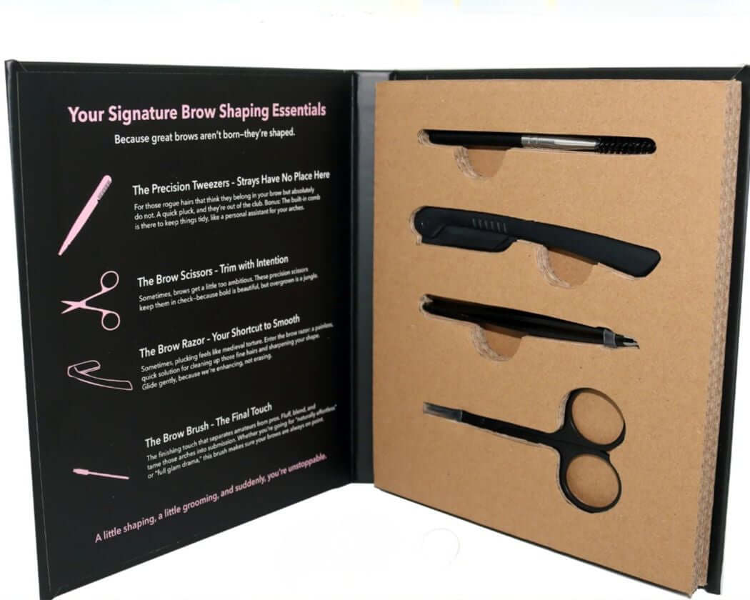 Gifts For Her NZ The Beautiful Brow Shaping Kit boxed set featuring complete eyebrow grooming tools for shaping and defining.