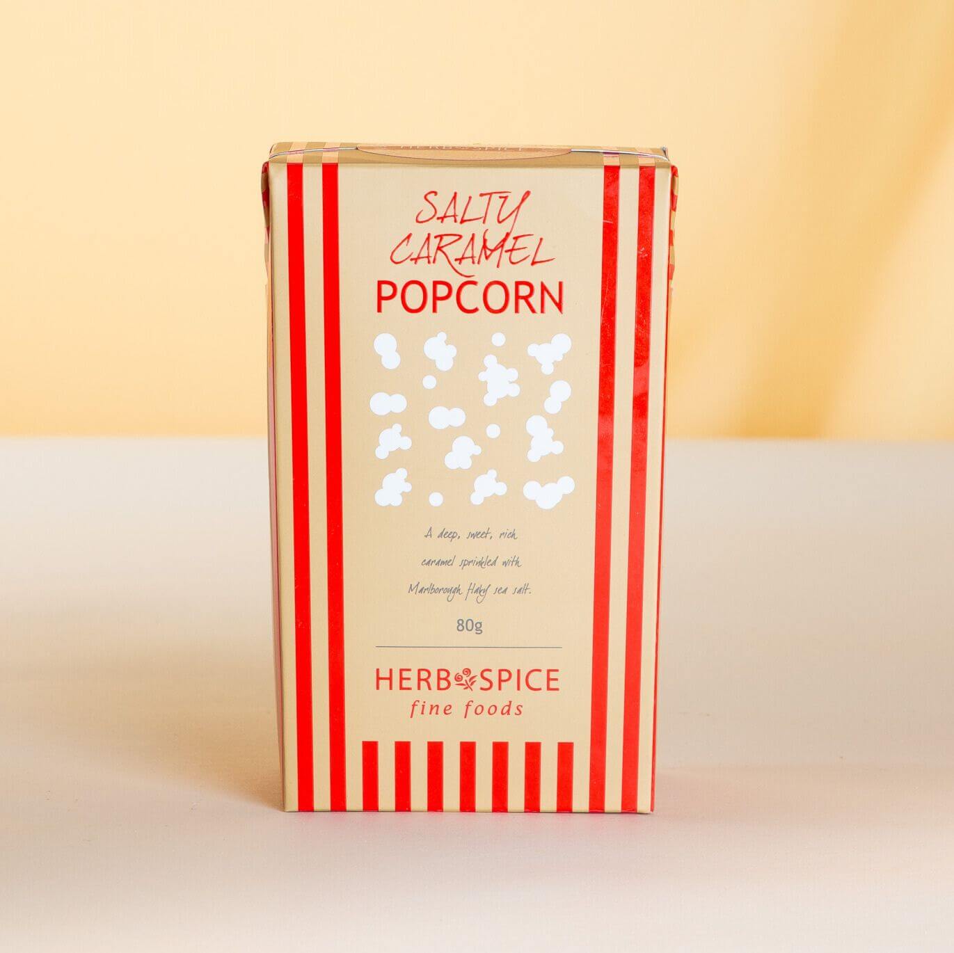 Gourmet Foodie Gifts NZ salty caramel popcorn with Marlborough sea salt