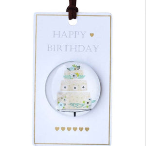 Happy Birthday Glass Bubble Magnet