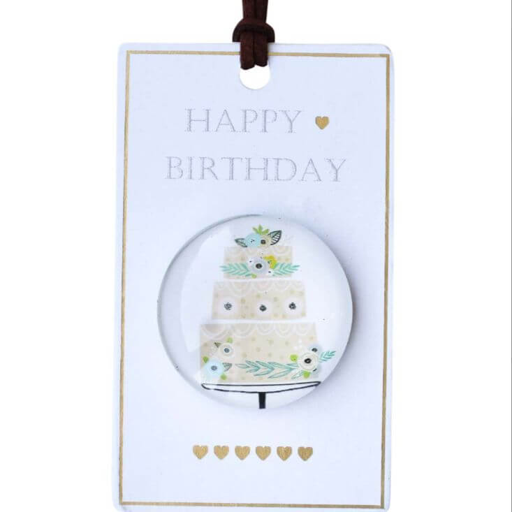 Happy Birthday Glass Bubble Magnet NZ – a cheerful keepsake and perfect Birthday Gifts NZ, ideal for fridges, workspaces, or as a small thoughtful add-on.