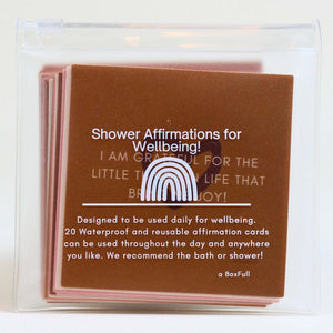 Wellbeing Gifts NZ – Waterproof Shower Affirmation Cards