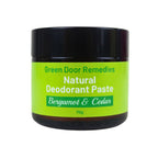 Natural New Zealand Made Green Door Remedies Bergamot & Cedar Deodorant Paste: Gentle, effective, and crafted from natural ingredients to keep you fresh while caring for your skin.