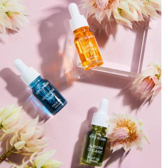 “Bopo Women Mini Face Oil Wellbeing Gift NZ Set – 3 x 10ml oils. 