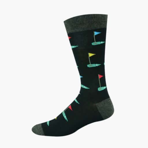 men’s golf bamboo socks large green Bamboozld