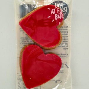 Gingerbread Red Heart Cookies