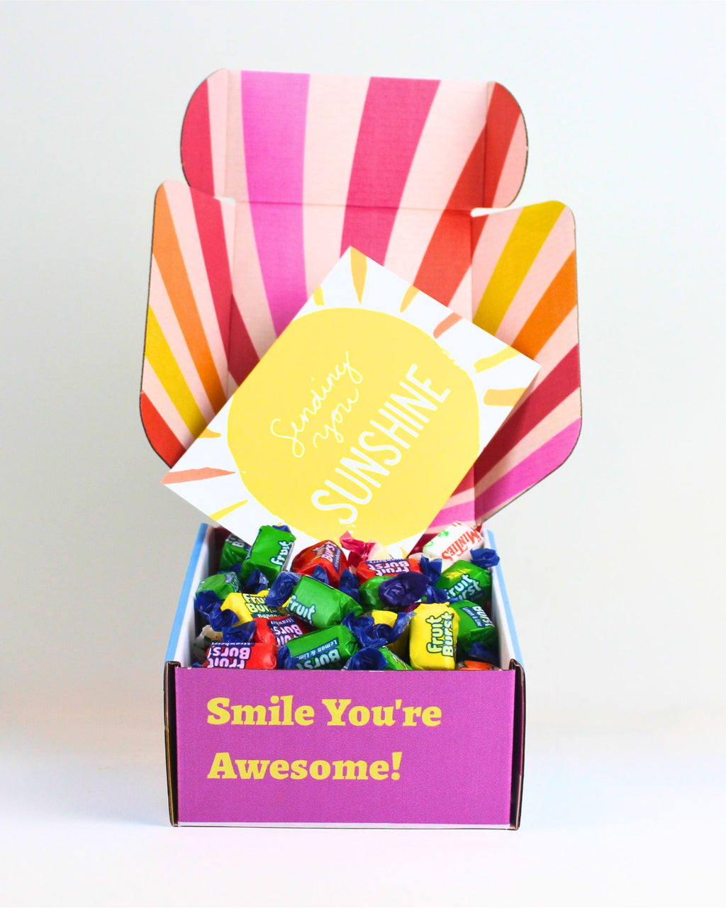 Chewy Lollies Gift Box NZ – playful and quirky gift packed with 500g of wrapped lollies and personalised card, perfect for friends, family, or colleagues with NZ-wide delivery.
