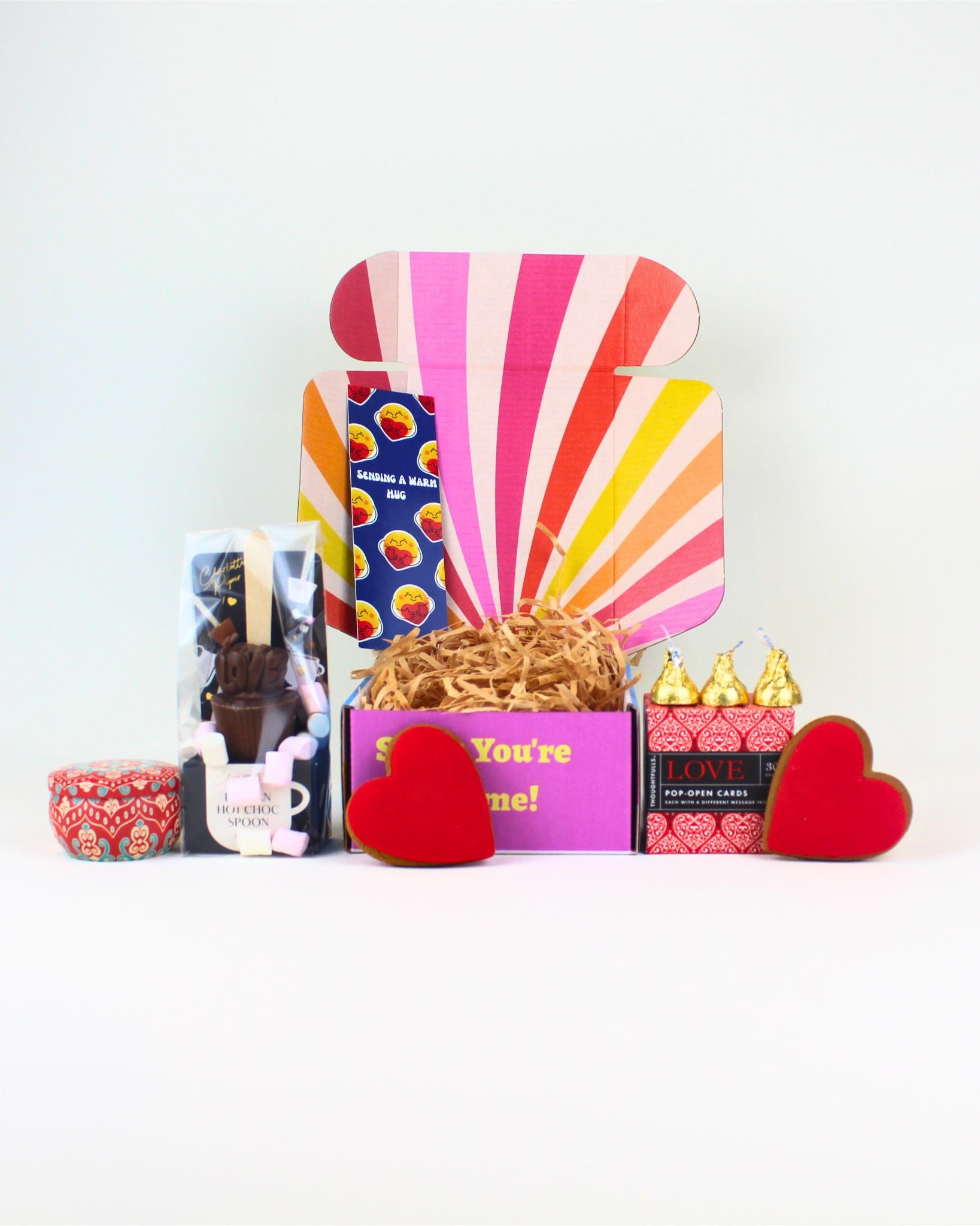 Petite Box-Full of Love NZ – mandala candle, delightful treats, and personalised card, beautifully packaged for NZ-wide delivery, perfect for birthdays or thank-yous.
